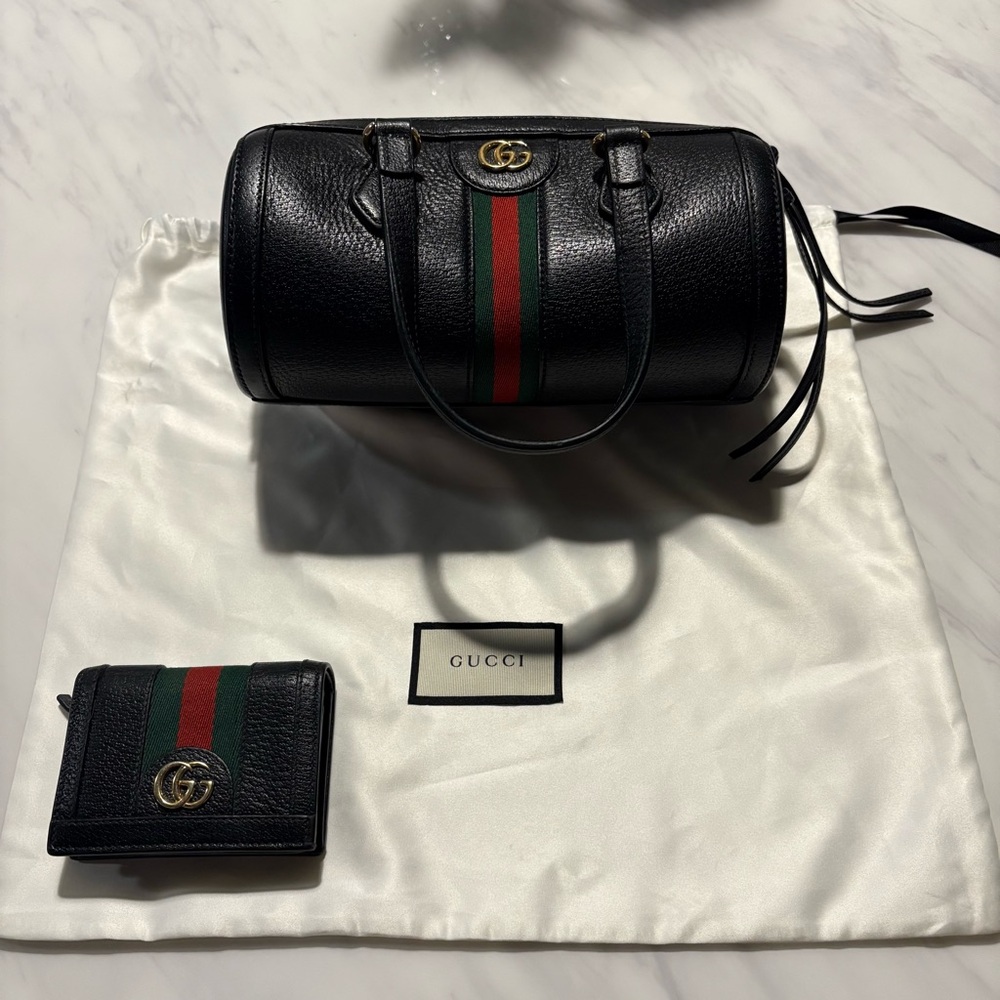 Gucci Ophidia gg small boston bag & wallet set